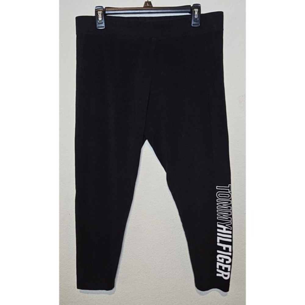 Tommy Hilfiger Black Leggings‎ Workout Capris Womens Size XL